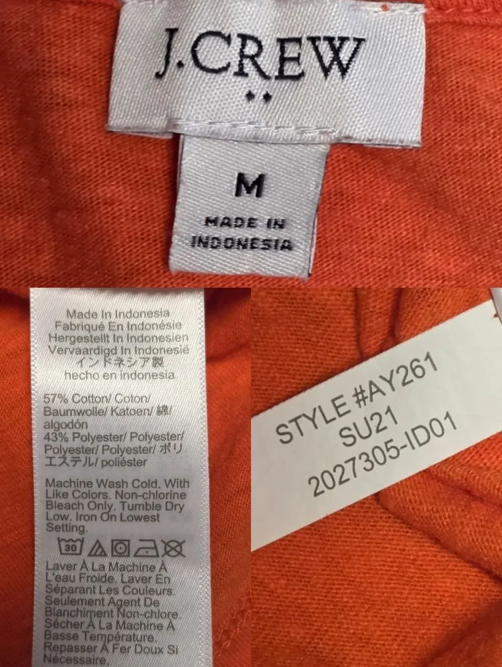 ☔️🔺️J Crew Orange Vneck Casual Sleeveless Top Medium
